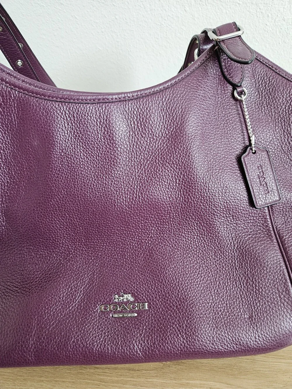 Coach Meadow Shoulder Bag in Deep Berry (Style CM074)